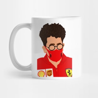 Mattia Binotto, Ferrari Teamboss, at the 2020 Italian Grand Prix at Imola Mug